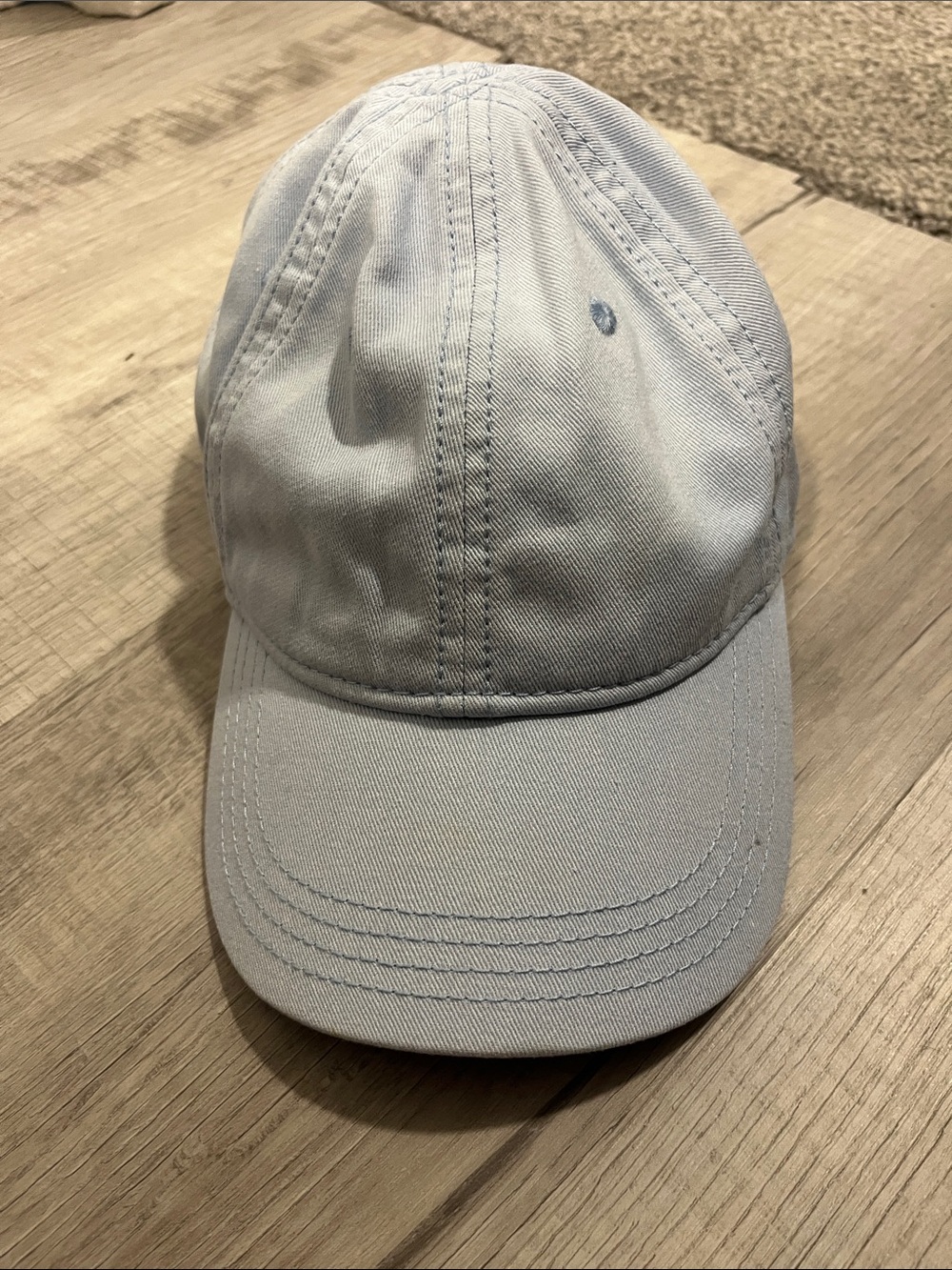 Lacoste Kids Pale Blue Cotton Baseball Cap with Crocodile Logo